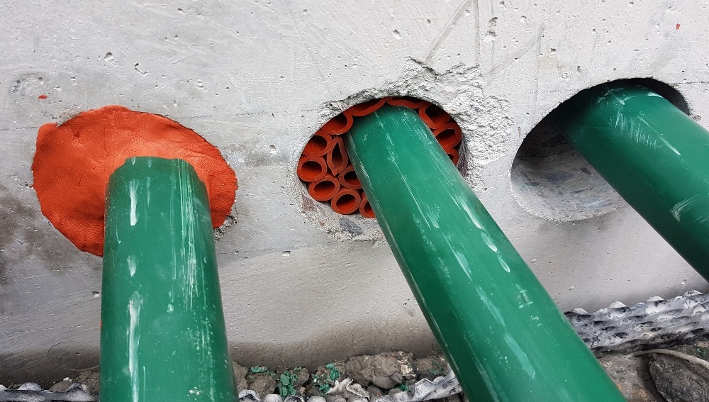 Tetting av kabelgjennomføring med Nofirno.